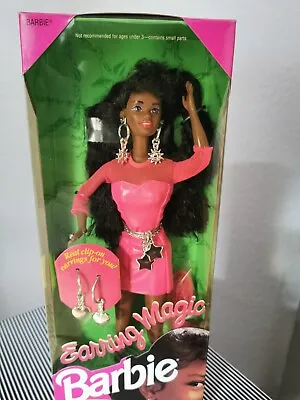Buy 1992 Barbie Earring Magic AA African American Mattel #2374 New Nrfb Nib • 153.42£
