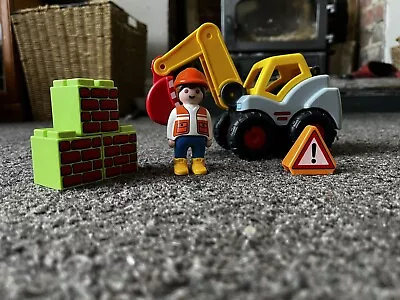 Buy Playmobil 70125 1.2.3 Shovel Excavator Playset Excavators Toy Digger Diggers 18m • 0.99£