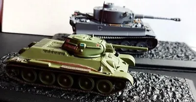 Buy TIGER I And T-34 Diecast Tank Models - BATTLE OF KURSK  - 1/72 - EXCELLENT • 17.99£