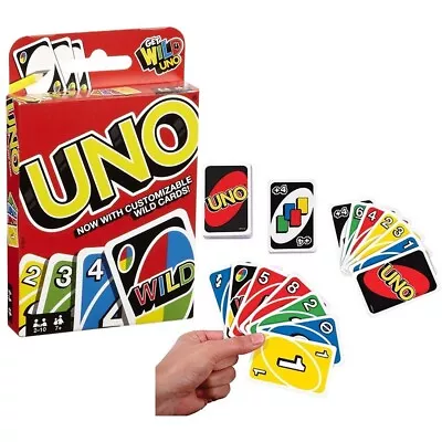 Buy Mattel UNO Family Card Game Latest Version With Customizable Wild Cards • 6.39£