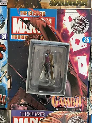 Buy The Classic Marvel Figurine Collection Issue 35 Gambit Eaglemoss Figure & Mag • 7.99£