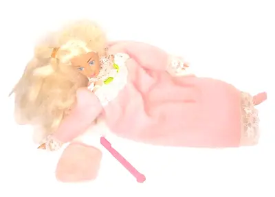 Buy 1993 Mattel Barbie Bed Time - Doll + Original Doll Accessories • 25.69£