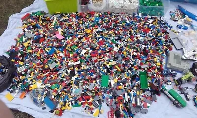 Buy Lego Joblot Bundle  2kg /2000g Mixed Lego!+ 2 MINIFIGURES ! • 13.99£