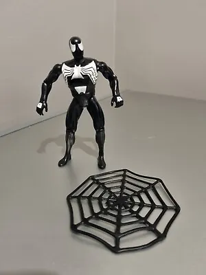 Buy Rare Spider-Man Black Costume 5  Action Figure 1995 Complete With Web • 2.99£