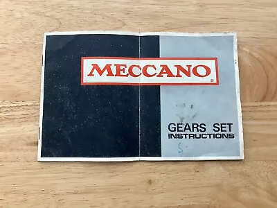 Buy Vintage Meccano Gears Set Instruction Manual • 3.99£