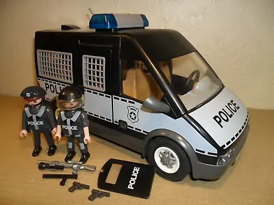 Buy PLAYMOBIL POLICE VAN 6043 COMPLETE (Lights+Sounds,SWAT Riot Truck,Figures) • 14.99£