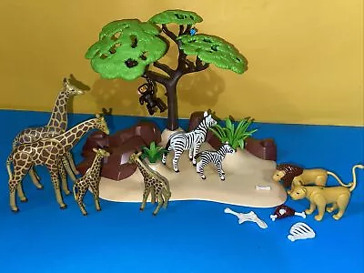 Buy Playmobil Beautiful Wildlife Safari Scenery Giraffes Lions Zebras Chimp See • 22.99£