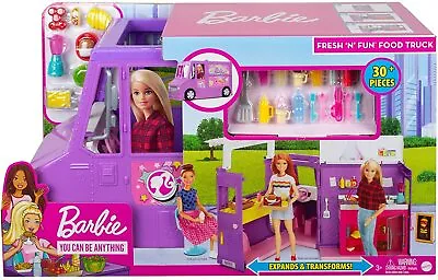 Buy Barbie Street Food Truck Van Food Truck Snack Truck Vehicle GMW07 • 128.66£