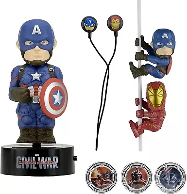 Buy NECA Captain America Limited Edition Gift Set - Body Knocker, Scalers, Earbuds & • 12.99£