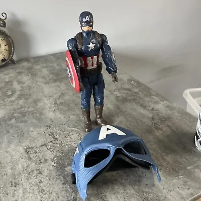 Buy Hasbro 2015 12  Captain America Fully Functional With Shield + Mask • 8£