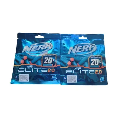Buy Nerf Elite 2.0 Darts Gun Ammo Refill Bullets Pack Of 20 INCLUDES TWO PACKS = 40 • 10.99£