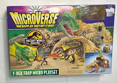 Buy Jurassic Park Lost World Microverse Kenner Trex Trap Micro Playset Complete MIB • 132.29£