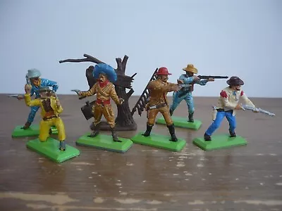 Buy Britains Deetail Full Set 6 Cowboys & Scenery Toy Soldiers • 18£