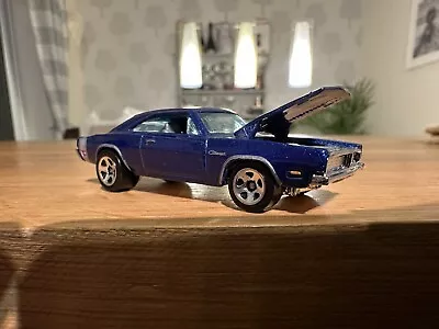 Buy Hot Wheels ‘69 Dodge Charger R/T Mint Ultra Rare Opening Bonnet Blue Muscle 2004 • 18£