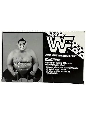 Buy YOKOZUNA Backcard - HASBRO WWF Wrestler WWE WCW 1993 - INKgrafiX TOYS • 20.78£
