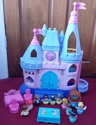Buy Fisher Price Little People Disney Castle Carriage & Figures Playset Bundle Toys • 30£
