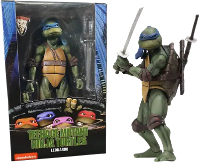 Buy 1990 Leonardo Teenage Mutant Ninja Turtles Movie TMNT 18cm Action Figure NECA • 51.72£