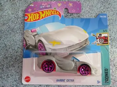 Buy H2134 BARBIE EXTRA Silver Pink Hot Wheels 2022 134/250 CaseG New Casting • 3.98£