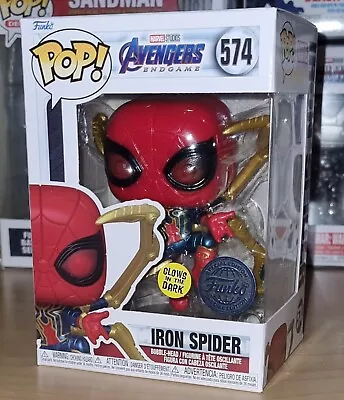 Buy Funko Pop! Marvel Avengers Endgame Iron Spider #574 Glows In The Dark BRAND NEW • 25£