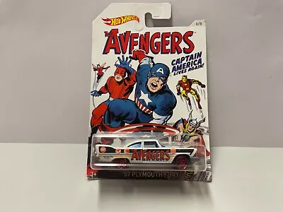 Buy Hot Wheels . Captain America . The Avengers . 57 Plymouth . Diecast Model . Mint • 8.95£