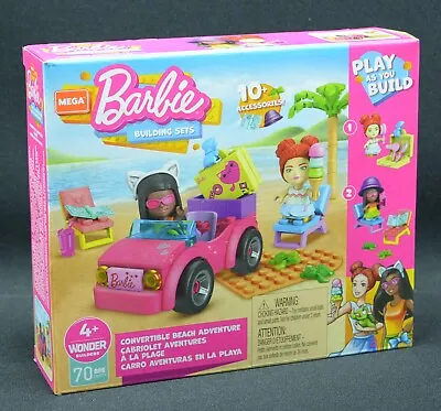 Buy Mega Construx GWR79 Barbie Cabriolet Beach Adventure 70 Pieces New Boxed • 12.40£