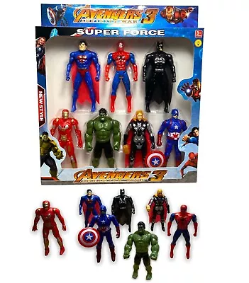 Buy 7pcs Avengers Super Hero Incredible Action Figures With LED LIGHT Gift Set Boxed • 16.95£