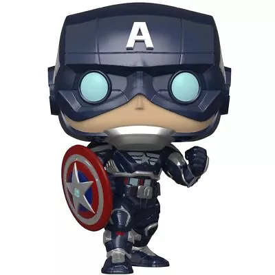 Buy Funko POP! Marvel: Marvel Avengers Game-Capt Captain America - (Stark Tech Suit) • 11.44£
