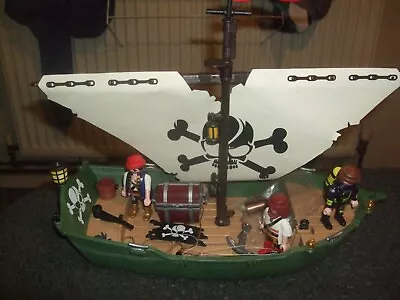 Buy Playmobil Pirate Ship With Figures & Accessories Etc. No Box. • 19.99£