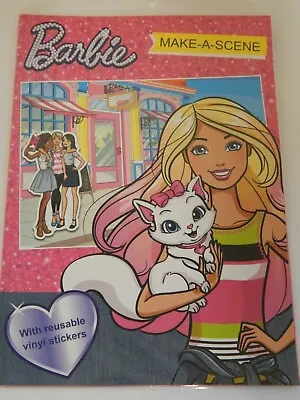 Buy Barbie Make-A-Scene Children's Creative Design Activity, Reusable Vinyl Stickers • 2.99£