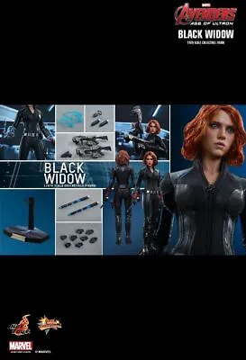Buy Hot Toys Mms288 Avengers: Age Of Ultron Black Widow 1/6th Scale Collectible Figu • 166.11£