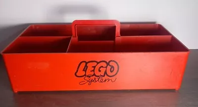 Buy Vintage Lego Storage Box Red 4 Compartments With Carry Handle Tray 1970s • 9.50£