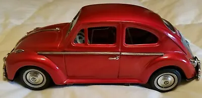Buy Vintage RED 10.5” Japan BANDAI Bump & Go Volkswagen Beetle VW Tin Bug Excellent! • 228.33£