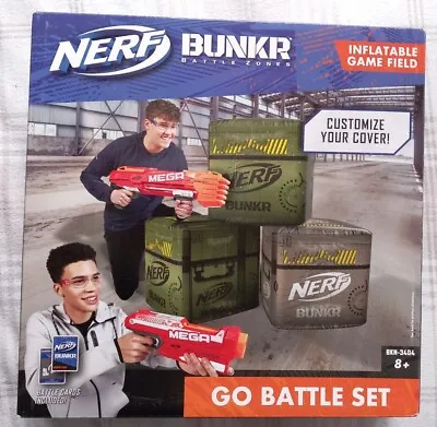 Buy Nerf Bunker Battle Zones-Go Battle Set-Battle Card Inflatable Game Field BLN3404 • 19.90£