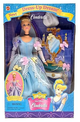 Buy 1998 Disney Classics Dress-Up Dream Cinderella Doll / Mattel 20419, NrfB • 50.78£
