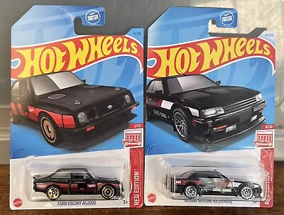 Buy Hot Wheels Red Editions X 2 Nissan Skyline RS & Ford Escort RS2000 *Creased • 18.99£