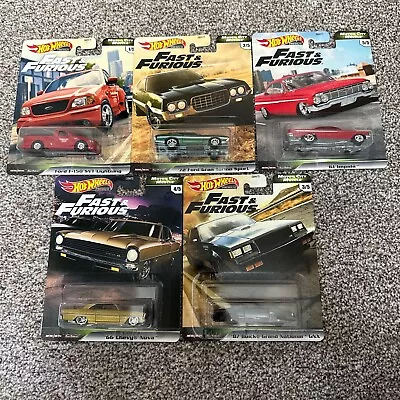 Buy Hot Wheels Premium Fast & Furious Motor City Muscle Set GBW75 / X1 Cracked Blist • 19£