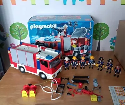 Buy Playmobil 4821 Rescue Fire Engine With Flashing Lights Extra Figures Searchlight • 29.99£