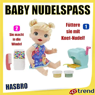 Buy Hasbro Baby Alive - Super Snacks - Baby Pasta Fun - Doll, Pasta Maker & Dough • 34.59£