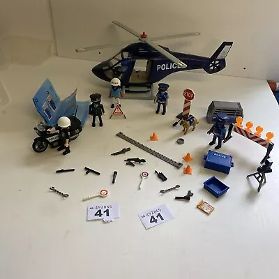 Buy Playmobil Police Helicopter Dog Unit Motor Bike • 12.99£