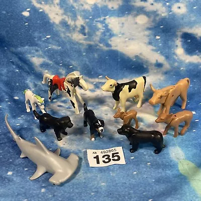 Buy Playmobil Zoo Farm Sea Animals Bundle Cow Bull Shark Horse Dog • 9.99£