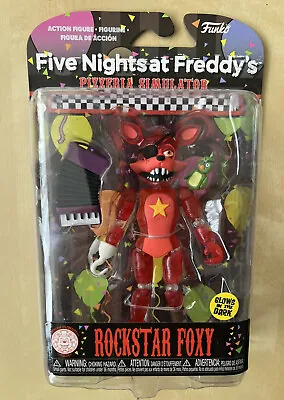 Buy Rockstar Foxy Figure Five Nights At Freddys FNAF Funko Pizzeria Simulator GITD • 22.99£