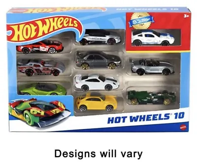 Buy Mattel Hot Wheels 10 Car Gift Pack Assortment  ( Styles In Each Pack Vary ) • 15.99£