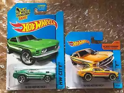 Buy Hot Wheels Lot, X2 '70 Ford Mustang Mach 1 2014, Colour Variation • 15£
