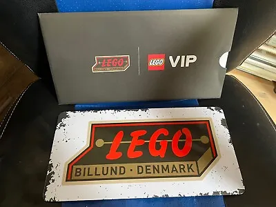 Buy Brand New Lego Vip Only Promo Lego Retro 1950s Billund Denmark Tin Sign • 9.95£