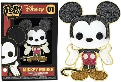 Buy Funko POP! Pin: Disney Enamel Pin   Mickey Mouse NEW Glitter Sealed • 16.95£