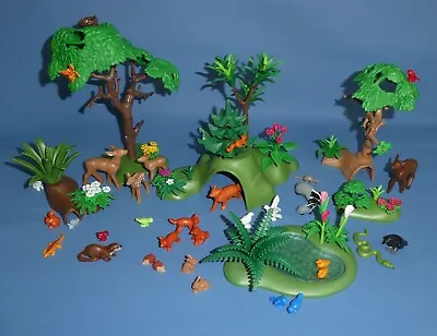 Buy Playmobil Huge British Wildlife Set 30+ Animals & Birds Trees Pond Scenery RARE • 12.99£
