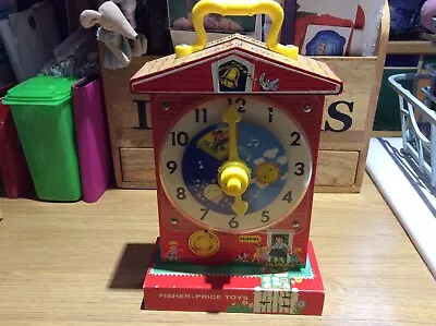 Buy Vintage Fisher Price Music Box Teaching Clock, Model 998, Made Between 1962 & 68 • 12.99£