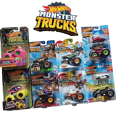 Buy Hot Wheels Monster Trucks Diecast 1:64 Glow In The Dark Colour Shifters Big Rigs • 14.81£