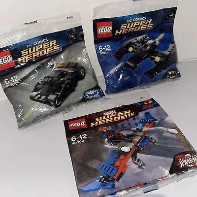 Buy LEGO 30300 30301 Super Heroes DC Batman & 30302 Marvel Spiderman Polybags • 14.99£