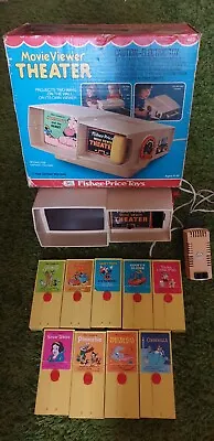 Buy Vintage Fisher Price Movie Viewer Theatre Plus 9 Movies & Replacement Bulbs • 99.99£